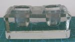 Antique Glass Inkwell / Ink Wells -  Victorian / Edwardian