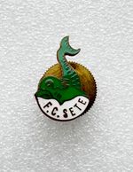 VTG OLD F.C. SETE FRANCE FOOTBALL BADGE PIN ABZEICHEN SPORT