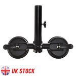 NEW Car Double Suction Cup Mount Flag Pole Holder Bracket Adjustable Heavy Duty