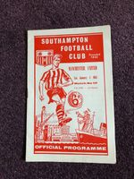 Football programme Southampton v Manchester United 4th January 1964
