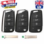 jingyuqin Remote Flip Car Key Shell Case For VW Golf 7 Sportsvan GTI MK7 PASSAT 