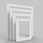 White Picture Photo Frame Mounts Bevel Cut Mount pack of 4, 8, 12 and 24