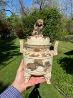 JAPANESE GOLD / BLUE GOSU SATSUMA CENSER.