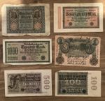 Lot Of 6 X Germany Banknotes. All Different. Dating 1910-1923
