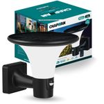 CHAPMAN Birkdale 10W Solar LED Wall Light with PIR, 3CCT, IP65 Black w/Remote