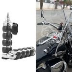 For Suzuki Intruder 1800 Motorcycle 1" Chrome Handlebar Hand Grips Rubber Gel