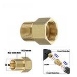 M22 15mm Male to 14mm Female Pressure Washer Adapter Brass Connector UK