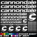 11x CANNONDALE Vinyl Decal Stickers Sheet Bike Frame Cycling Cycle Bicycle MTB