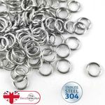 200 STAINLESS STEEL 304 JUMP RINGS 4mm 5mm 6mm 8mm 9mm 10mm VERY STRONG 1mm