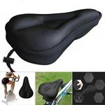 Bike Seat Cushion Gel Wide Soft Padded Saddle Cover Comfort MTB Exercise Bicycle