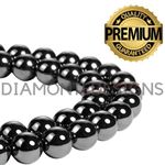 Quality Hematite - Shamballa Round Gemstone Beads 6mm 8mm 10mm Select Size
