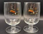 Pair of Rare Vintage Guinness Gilroy Centenary Glasses 1898-1998  Toucan Goblets