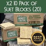 PREMIUM Suet Blocks [10pk] x2 Wild Bird Food. Mealworm and Insect pk of 20
