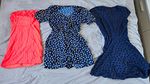 3x Women's Outfits. 2 Dresses 1 Playsuit. Size 10.