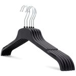 The Hanger Store™ Strong Plastic Coat Clothes Hangers for Tops, Shirts, Dresses
