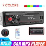 Single 1 Din Car Stereo Radio Bluetooth MP3 Player In-dash Head Unit FM/USB/AUX
