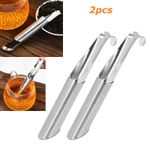 2x Stainless Steel Tea Infuser Stick Pipe Tea Steeper Strainer Accessories GL