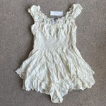 Urban Outfitters Cream Ruffle Romper Playsuit BNWT Size XL Runs small