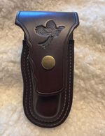 Leather Handmade  Sheath Hunting Buck 110 Vertical+ slot for Sharpening stone