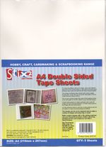 STIX2 PERMANENT A4 DOUBLE SIDED TAPE SHEETS x 5 ACID FREE ADHESIVE S57107 