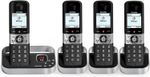Alcatel F890 Voice Quad Cordless Phone Set Call Block Answer Machine UK 