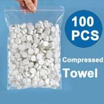 100 PC Compressed Coin Towel Tablets – Portable Disposable Travel Camping Wipes