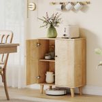 Vintage Storage Cabinet Sideboard Cupboard with Double Doors for Living Room