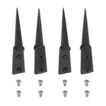 2pair Replaceable Ceramic Tweezer Tips 1.57" Carbon Fiber Pointed Heads, Black