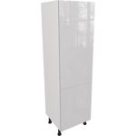 Fully Assembled 600mm Tall Larder Unit with Gloss Light Grey Doors