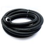 AN-6 6AN 5/16" 8MM Black NYLON Braided RUBBER Fuel Oil Hose Pipe 1/2 Metre