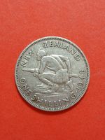 1946 New Zealand 1 Shilling Coin.