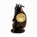 Salam Golf Bag Desk Clock Brown Resin Analogue Quartz Roman Numerals