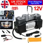 Heavy Duty 12V Electric Car Tyre Inflator 100PSI Portable Air Compressor Pump UK