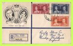Niue 1937 KGVI Coronation set on illustrated First Day Cover