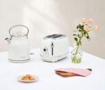 Haden Heritage Ivory 1.7L BPA Free Kettle & 2 Slice Wide Slot Toaster Set