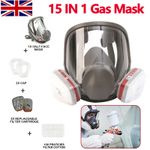 6800 Full Face 15 IN 1 Gas Mask Chemical Vapor Paint Spray Respirator 95% Filter