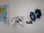 Wall mount for LEGO 75393 Star Wars TIE Fighter X Wing Mash up