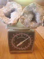 White Crystal Mineral Geode Specimen 