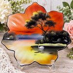 Vintage Noritake Hand Painted Scenic Lake Sunset Plate Dish 6” Japan M Mark