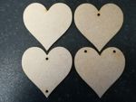 Heart Shapes Wooden Hearts Craft Embellishments With Hanging Hole Options