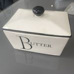 Large Butter Dish  By Fairmont And Main. Slight Imperfection As Shown In Photos.