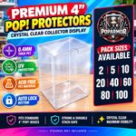 Funko Pop Protector Standard Size 4 Inch Premium Reinforced Edges 0.4mm