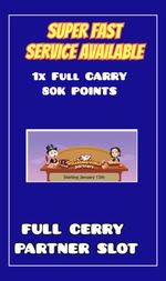 1 X Full carry Slot 80k point-max 5 hours Wizarding World Partners Mono_poly_Go 