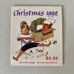 Australia Christmas 1992 Stamp Booklet 20x40c Complete With ‘Card Only’ Stickers