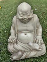 Laughing Buddha Monk Figure Statue Ornament Resin Carving 19cm