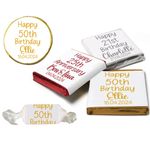 Personalised Neapolitan Milk Chocolate Written Birthday Wedding Party Favour