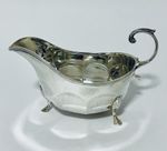 Antique Solid Sterling Silver Sauce or Gravy Boat / Jug 1917
