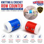 4 x Knitting Crochet Row Counter Stitch Tally 2 Large and 2 Small Fits Neeedle