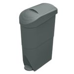 Sanitary Bin Feminine Hygiene Disposal Washroom Grey Narrow Sani Nappy Bin 20L