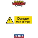 Sealey SS46P10 Worksafe Danger Men At Work Safety Sign, Rigid Plastic - Pa